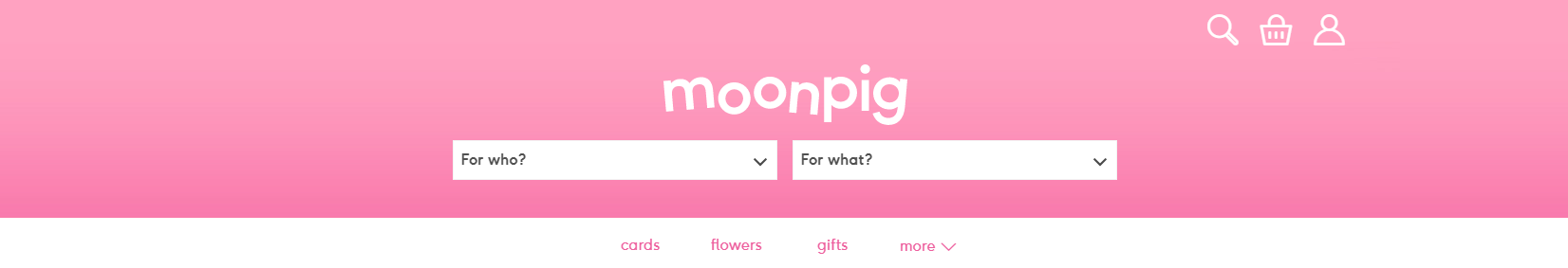 Moonpig voucher codes homepage image