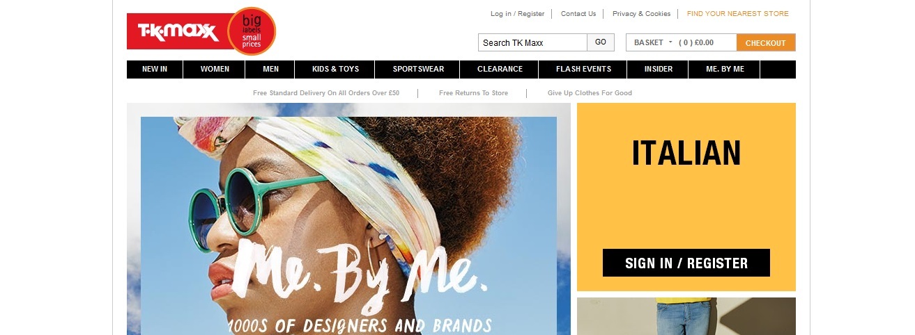 TK Maxx Voucher Codes Homepage Image