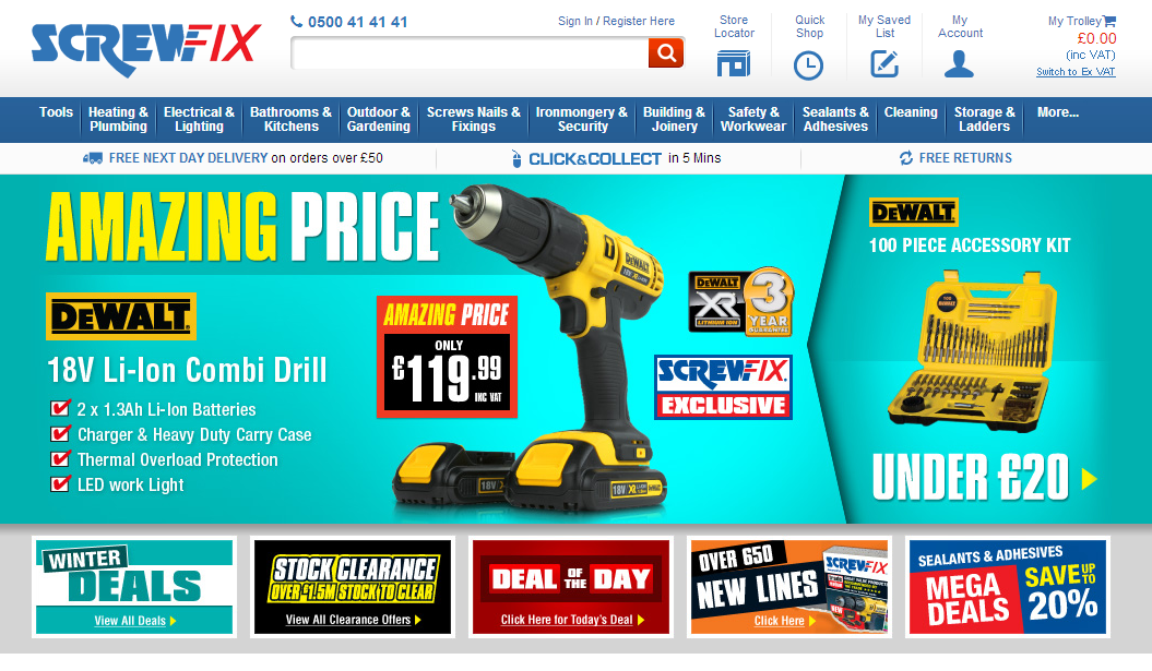 Screwfix Promo Codes Homepage
