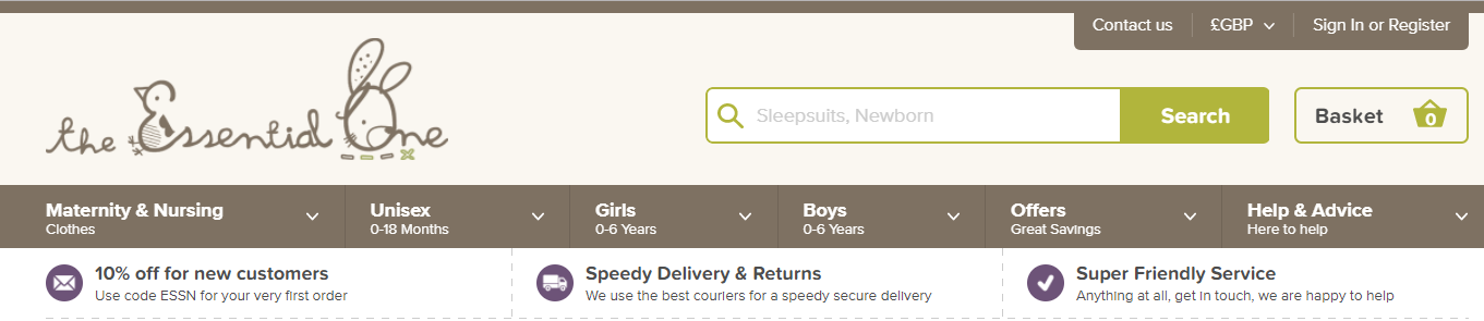 The Essential One Vouchers homepage image
