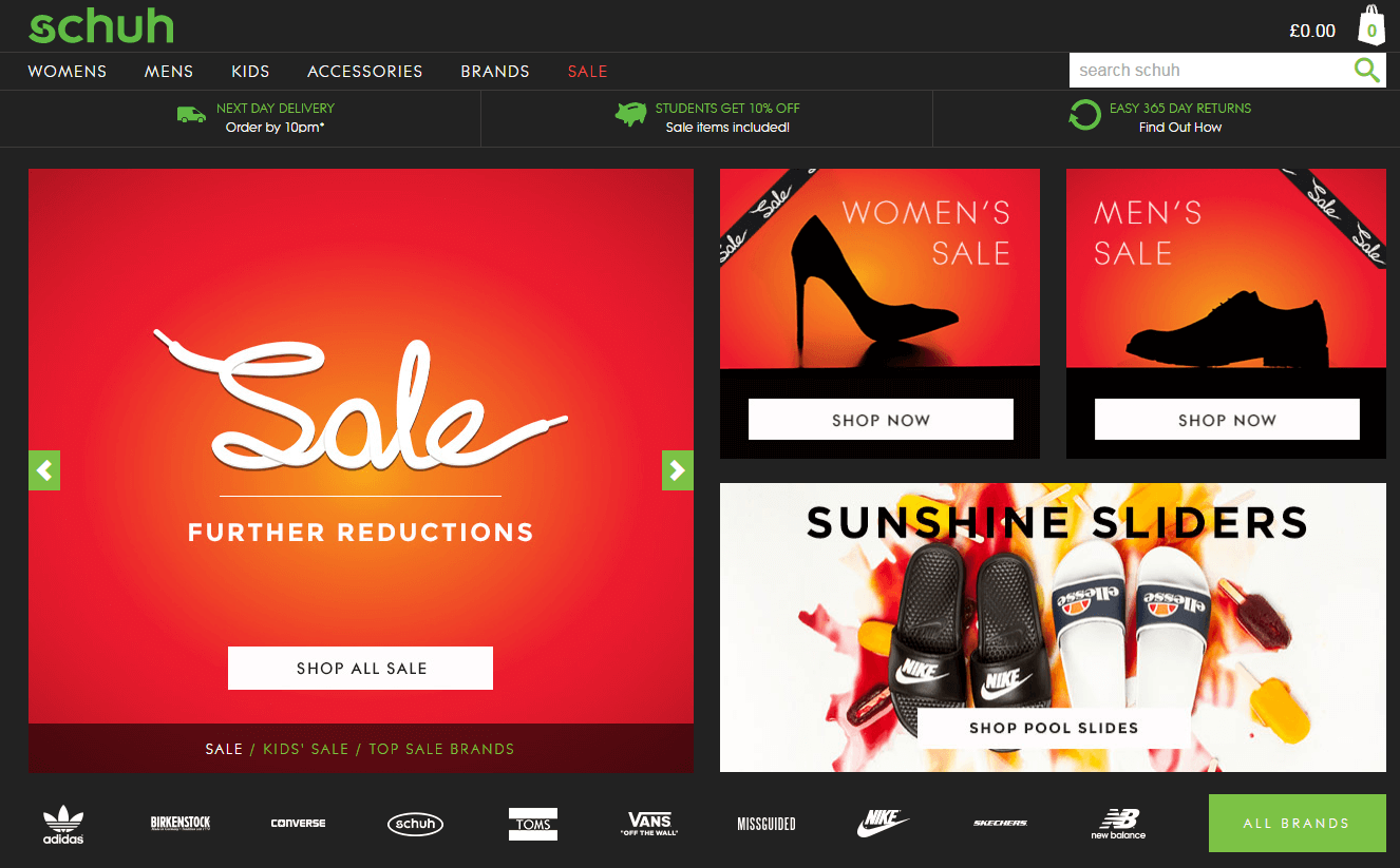 Schuh Discount Codes Homepage Image
