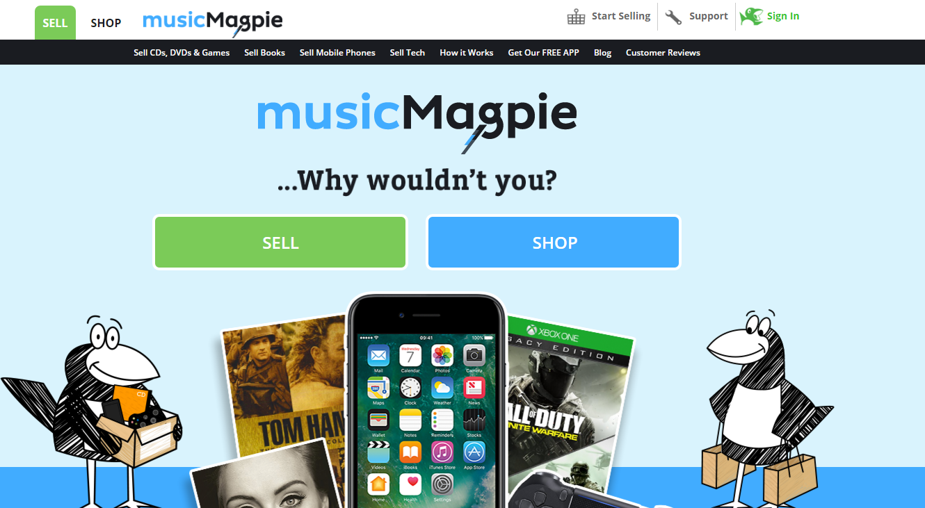Music Magpie Promo Codes homepage Image