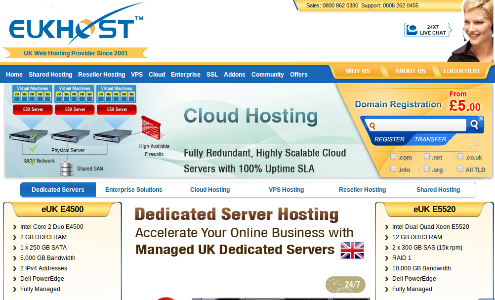 EUKHost homepage
