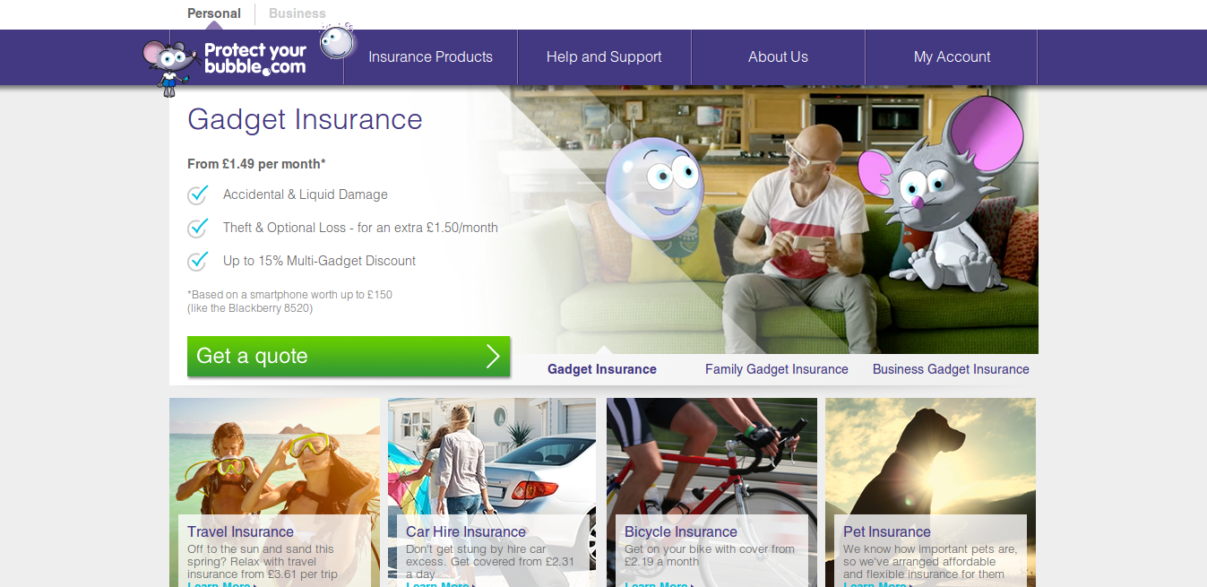 ProtectYourBubble homepage