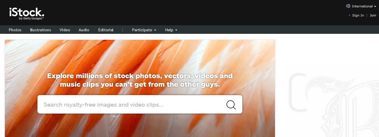 iStock promo codes homepage image