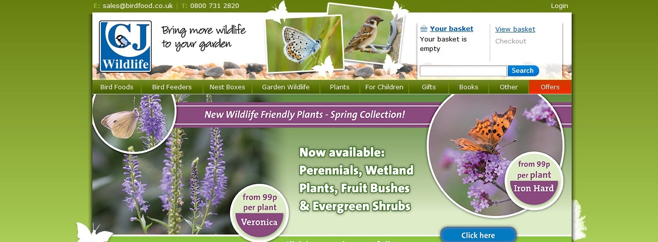 BirdFood voucher codes homepage image