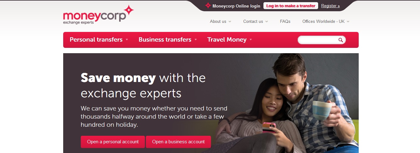 Money Corp homepage