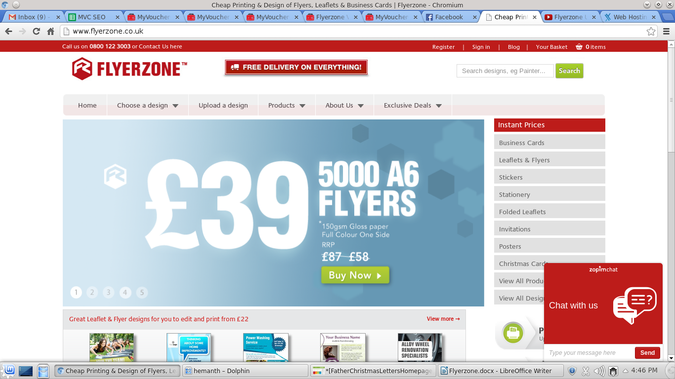 Flyerzone homepage