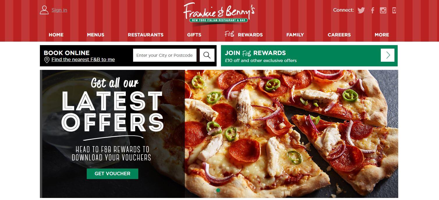 Frankie & Benny's Vouchers homepage image