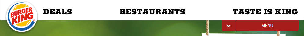 Burger King homepage