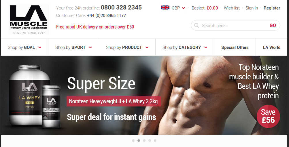 LA Muscle homepage