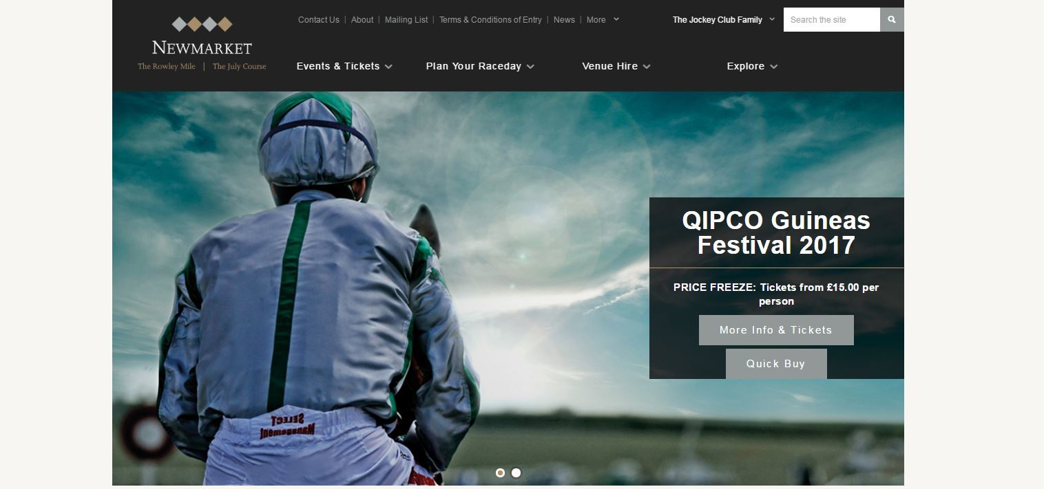 Newmarket Racecourse Voucher Code Homepage