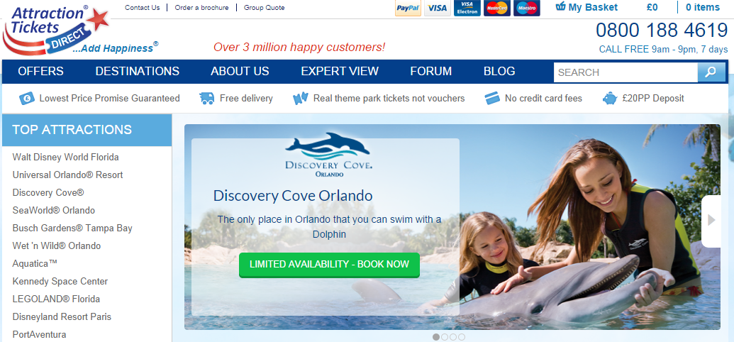 Attraction Tickets Direct Homepage Image