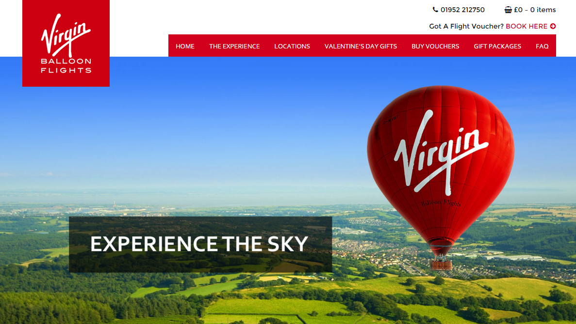 Virgin Balloon Flights Vouchers homepage image