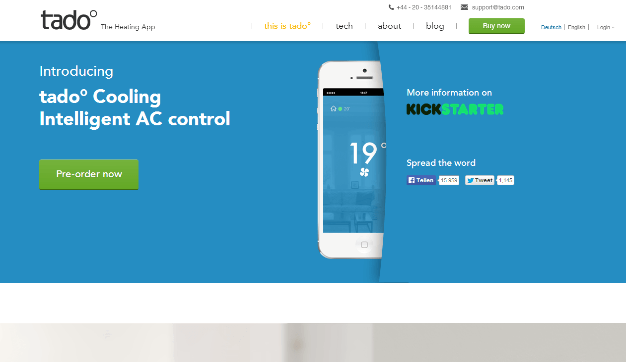 Tado Homepage