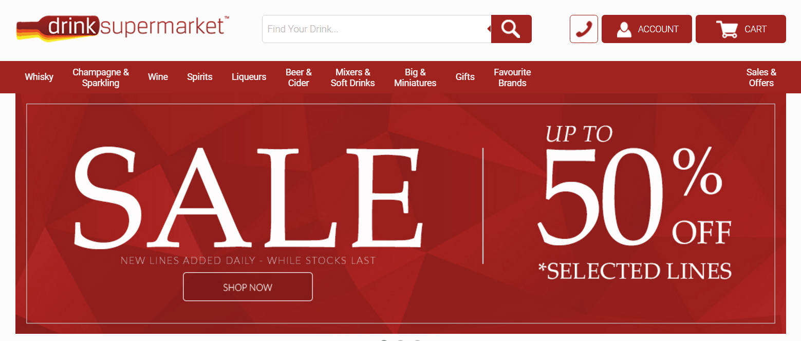 Drink Supermarket Discount Codes homepage image