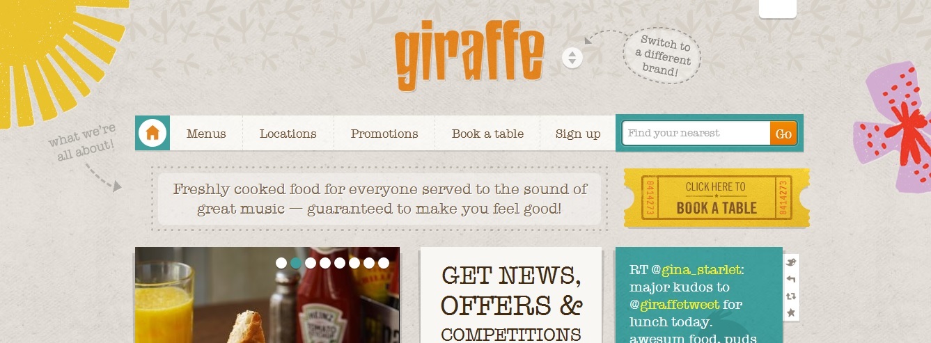 Giraffe homepage