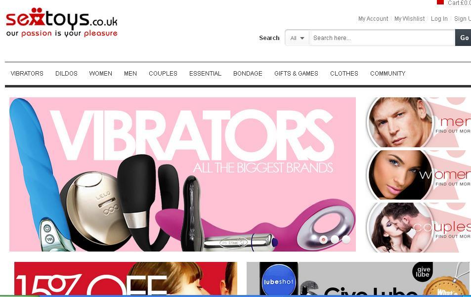 Sextoys.co.uk homepage