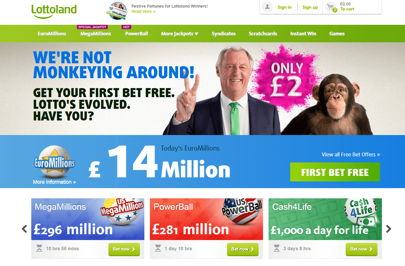 Lottoland voucher codes homepage image