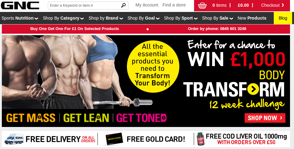 GNC homepage