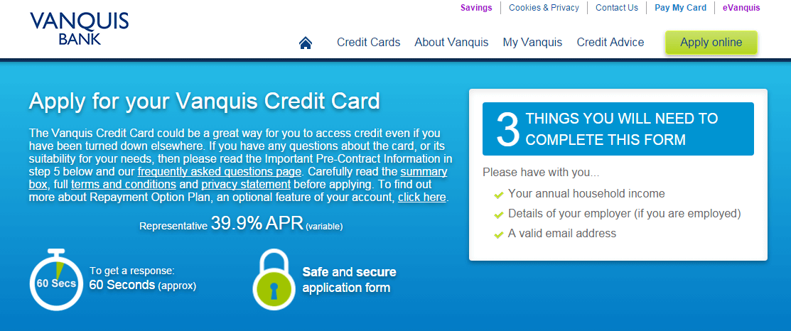 Vanquis Bank vouchers homepage image