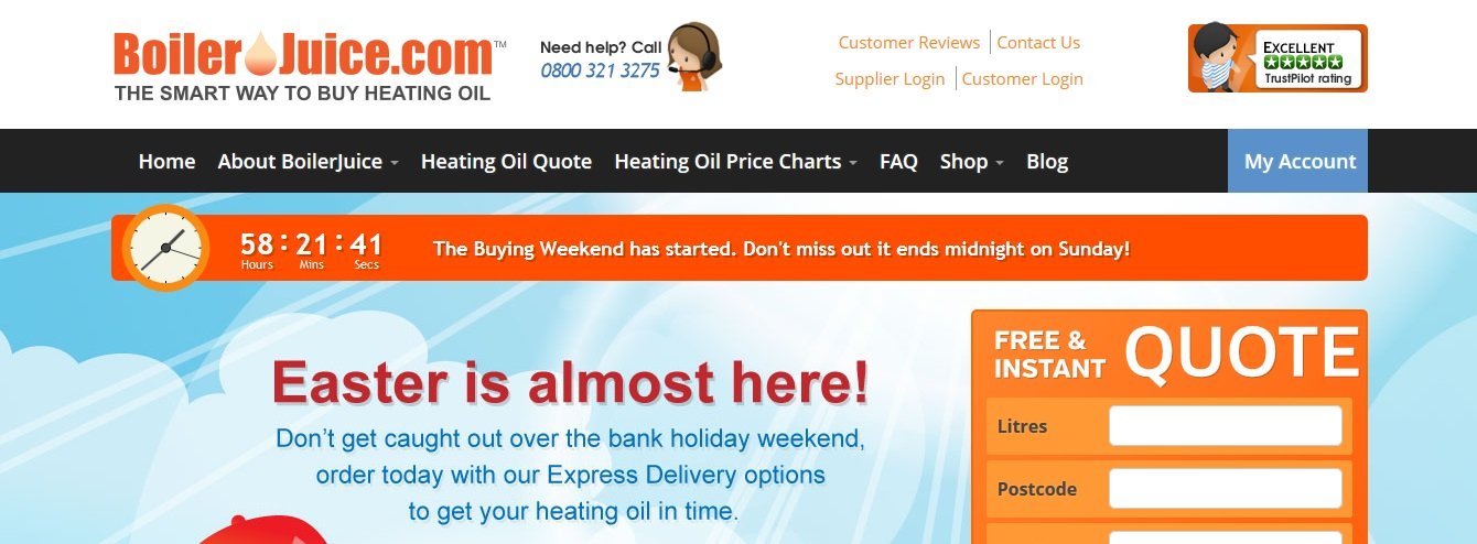 Boilerjuice homepage