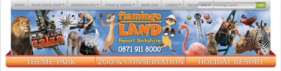 Flamingo Land homepage