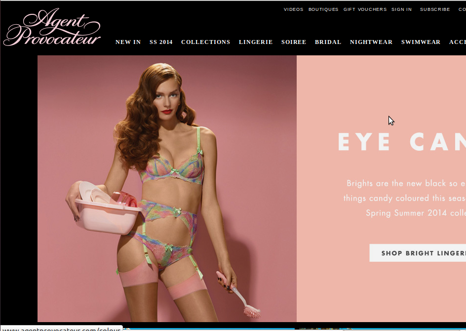 Agent Provocateur homepage