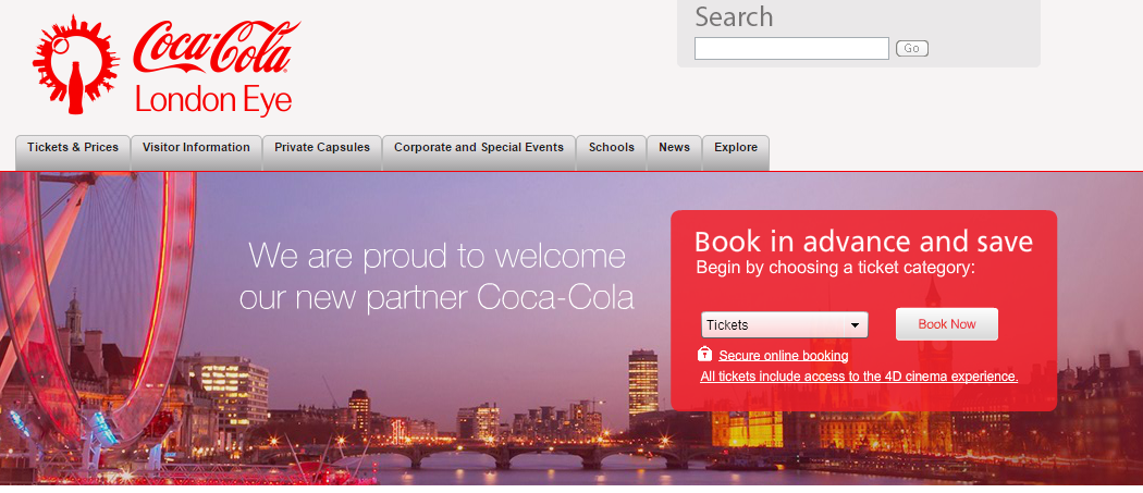 London Eye vouchers homepage image