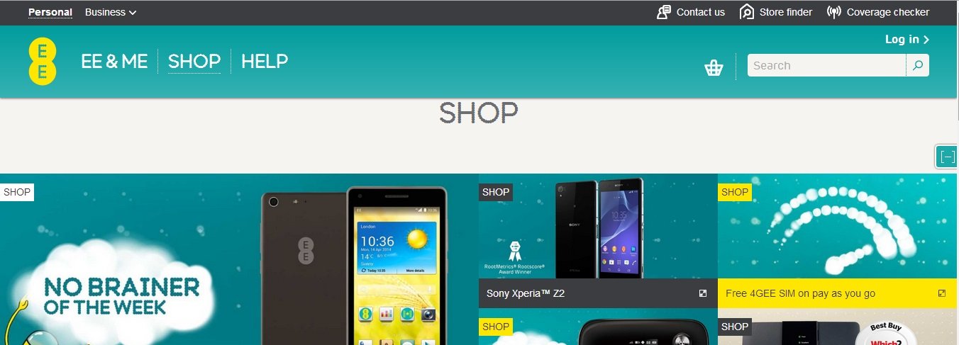 EE Mobile Voucher Codes Homepage