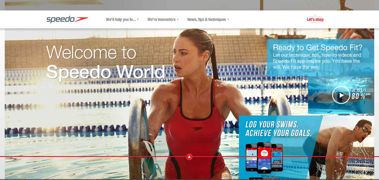 Speedo homepage