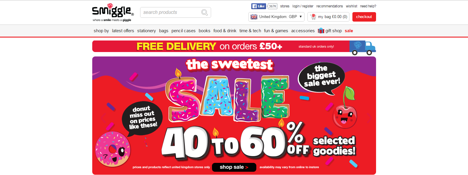 Smiggle Voucher Codes Homepage Image